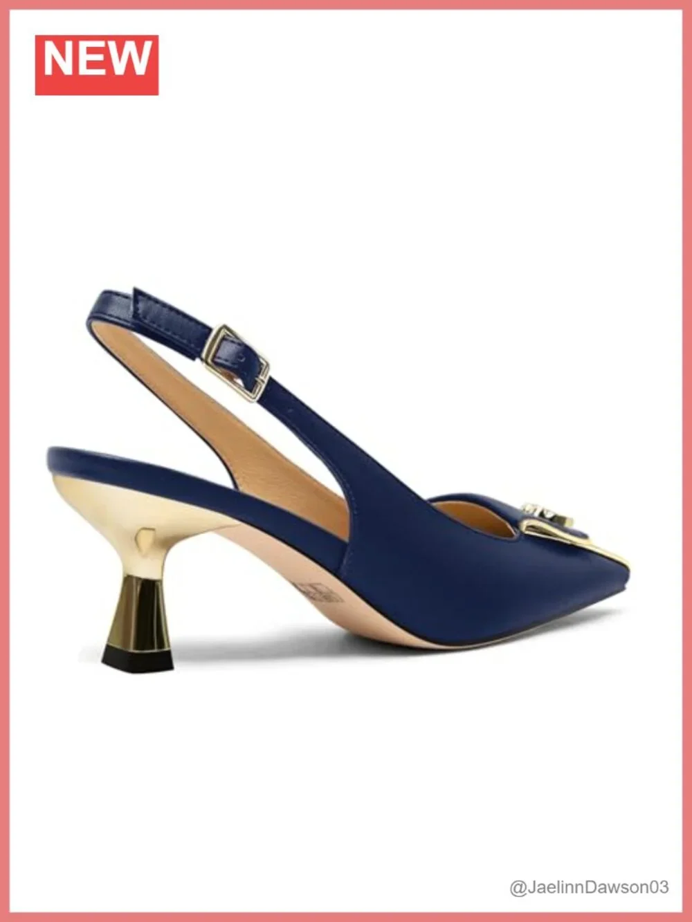 Women's Kitten Heels Slingback Square Toe Low Heel Pumps Closed Toe Matte Slip